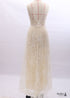 Boho V-neck Sweep Train Tulle Sleeveless Wedding Dress